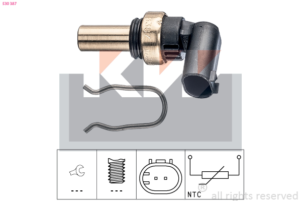 Senzor,temperatura lichid de racire 530 387 KW